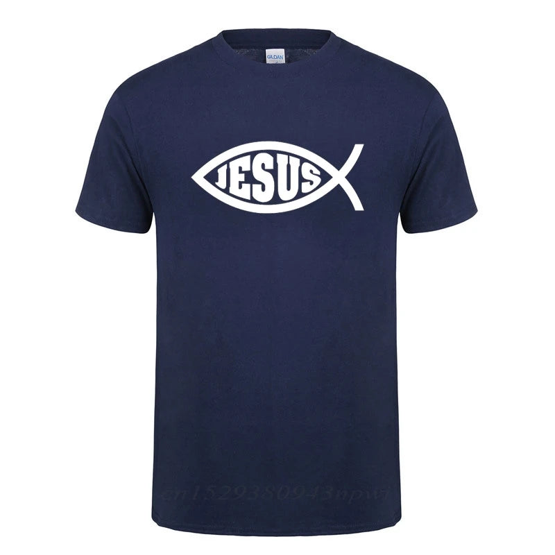 Camiseta Masculina Jesus - Peixe