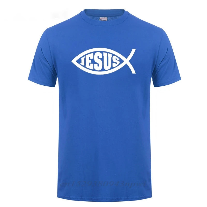Camiseta Masculina Jesus - Peixe