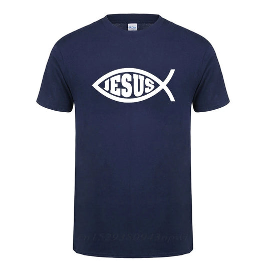Camiseta Masculina Jesus - Peixe